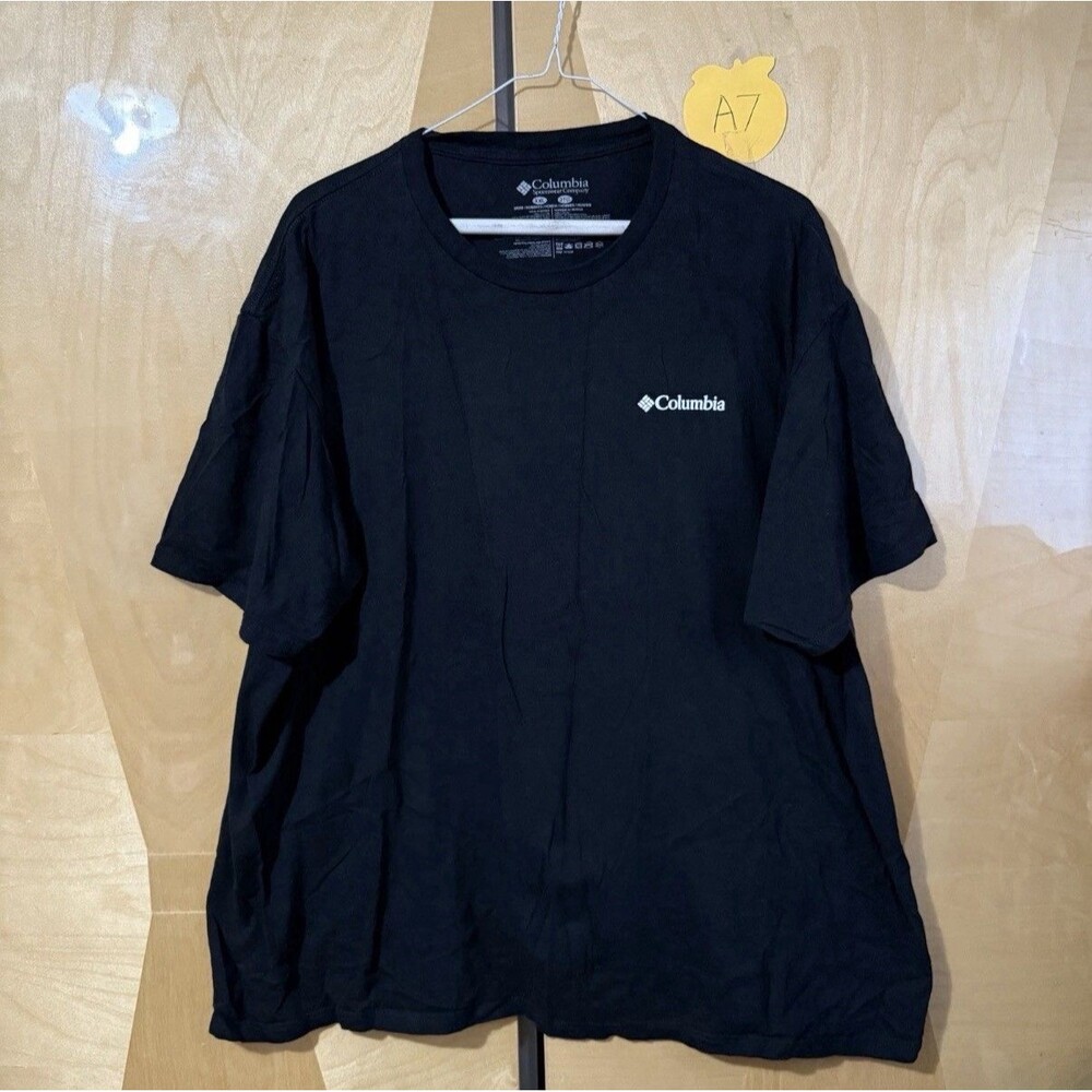Columbia Mens TShirt XXL Double Extra Large Black Short Sleeve Activewear Tee